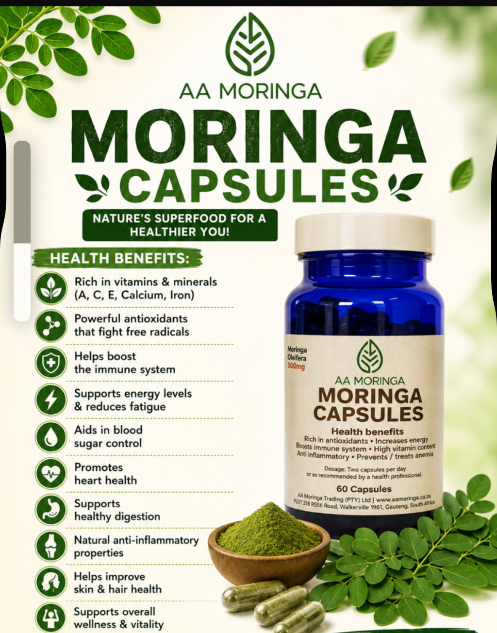 Moringa capsules